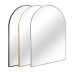 Miroir de salle de bain mural arqué encadré en métal 30x36 pouces