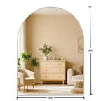 Miroir de salle de bain mural arqué encadré en métal 30x36 pouces