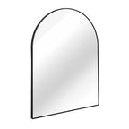 Miroir de salle de bain mural arqué encadré en métal 30x36 pouces