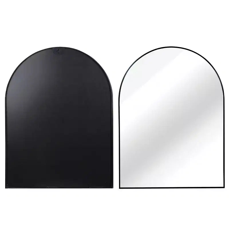 Miroir de salle de bain mural arqué encadré en métal 30x36 pouces