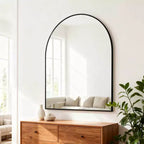 30x36 Inch Metal Framed Arched Bathrrom Mirror for Wall
