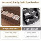 Garvee 5 Commode pour chambre à coucher, tiroir de 128 cm de haut avec grand espace de rangement, commode de rangement autoportante en bois pour salon, chambre à coucher