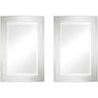 Uttermost Vedi Stepped Glass 24 3/4 x 36 3/4 Wall Mirrors Set of 2
