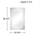 Lot de 2 miroirs muraux Uttermost Vedi en verre étagé 24 3/4 x 36 3/4
