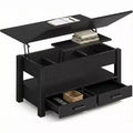 Split Lift Top Coffee Table, Large Coffee Table with Hidden Compartment, Storage Coffee Table for Living Room, Modern Design