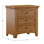 Table de chevet Martha à 3 tiroirs en bois, modulable avec station de charge - iNSPIRE Q