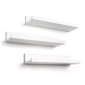 Americanflat Set of Three 14 Inch Floating Wall Shelves - White