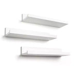Americanflat Set of Three 14 Inch Floating Wall Shelves - White