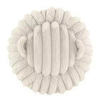 Pouf de rangement en tissu douillet Merced Plush Furry Channel - iNSPIRE Q