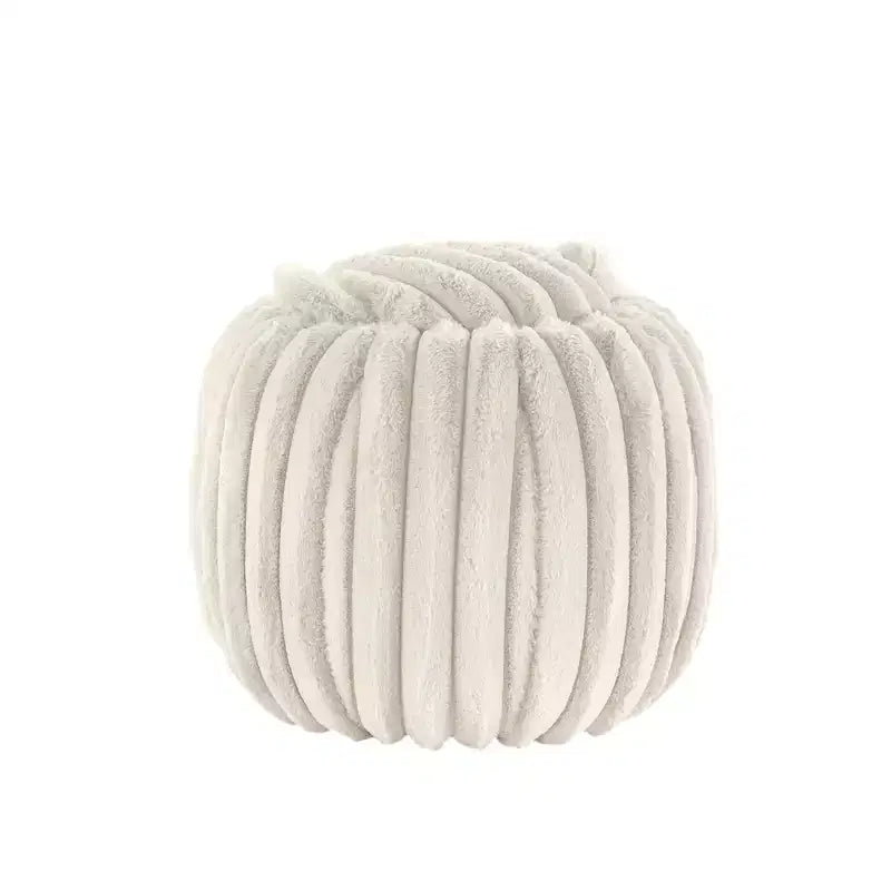 Pouf de rangement en tissu douillet Merced Plush Furry Channel - iNSPIRE Q
