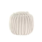 Pouf de rangement en tissu douillet Merced Plush Furry Channel - iNSPIRE Q