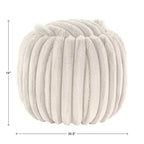 Pouf de rangement en tissu douillet Merced Plush Furry Channel - iNSPIRE Q