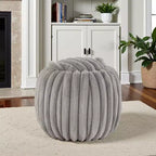 Pouf de rangement en tissu douillet Merced Plush Furry Channel - iNSPIRE Q