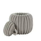 Pouf de rangement en tissu douillet Merced Plush Furry Channel - iNSPIRE Q
