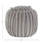 Pouf de rangement en tissu douillet Merced Plush Furry Channel - iNSPIRE Q