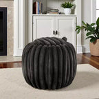 Pouf de rangement en tissu douillet Merced Plush Furry Channel - iNSPIRE Q