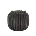 Merced Plush Furry Channel Fabric Storage Ottoman - iNSPIRE Q