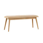 Banc de salle à manger tapissé effilé moderne du milieu du siècle Pierre - iNSPIRE Q