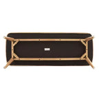 Banc de salle à manger tapissé effilé moderne du milieu du siècle Pierre - iNSPIRE Q