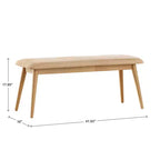 Banc de salle à manger tapissé effilé moderne du milieu du siècle Pierre - iNSPIRE Q