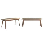 Banc de salle à manger tapissé effilé moderne du milieu du siècle Pierre - iNSPIRE Q