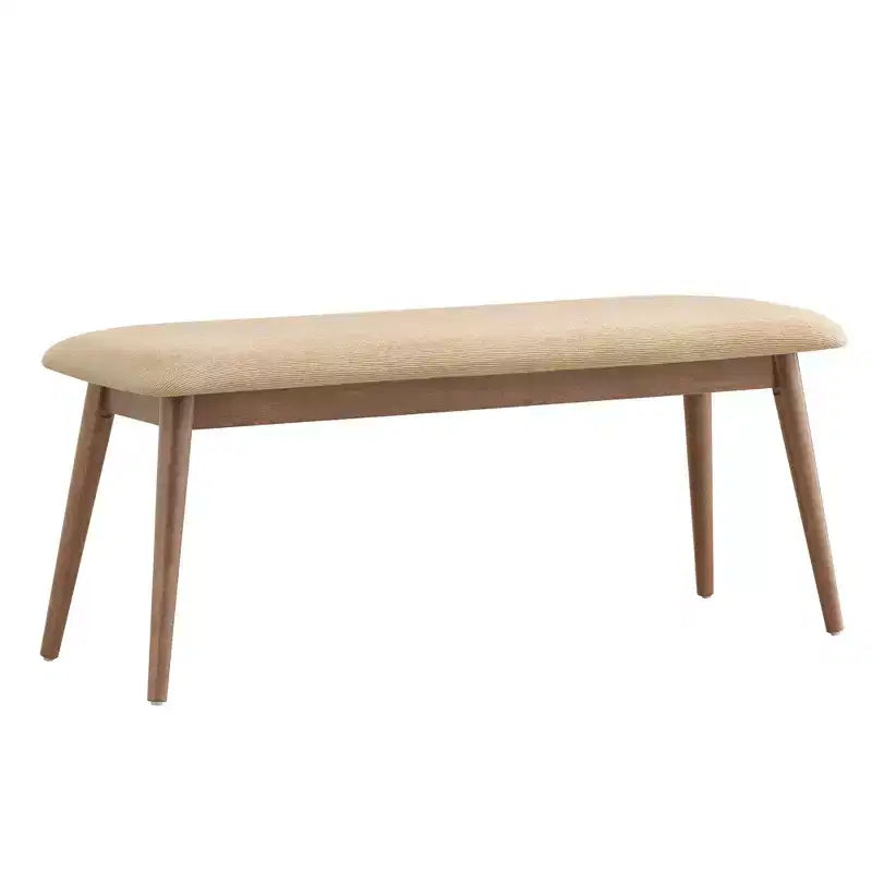 Banc de salle à manger tapissé effilé moderne du milieu du siècle Pierre - iNSPIRE Q