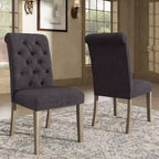 Chaises Parsons Gramercy à dossier roulé et touffeté (lot de 2) - iNSPIREQ