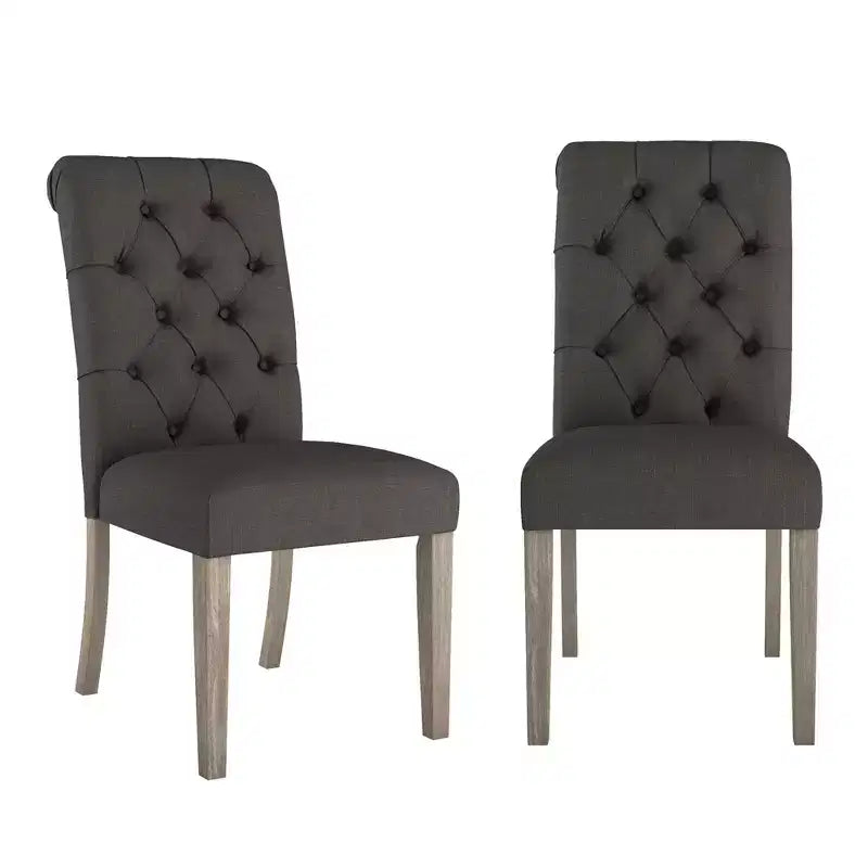Chaises Parsons Gramercy à dossier roulé et touffeté (lot de 2) - iNSPIREQ