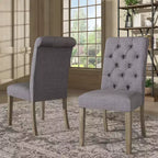 Chaises Parsons Gramercy à dossier roulé et touffeté (lot de 2) - iNSPIREQ