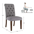 Chaises Parsons Gramercy à dossier roulé et touffeté (lot de 2) - iNSPIREQ