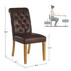 Chaises Parsons Gramercy à dossier roulé et touffeté (lot de 2) - iNSPIREQ