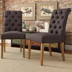 Chaises Parsons Gramercy à dossier roulé et touffeté (lot de 2) - iNSPIREQ