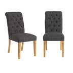 Chaises Parsons Gramercy à dossier roulé et touffeté (lot de 2) - iNSPIREQ