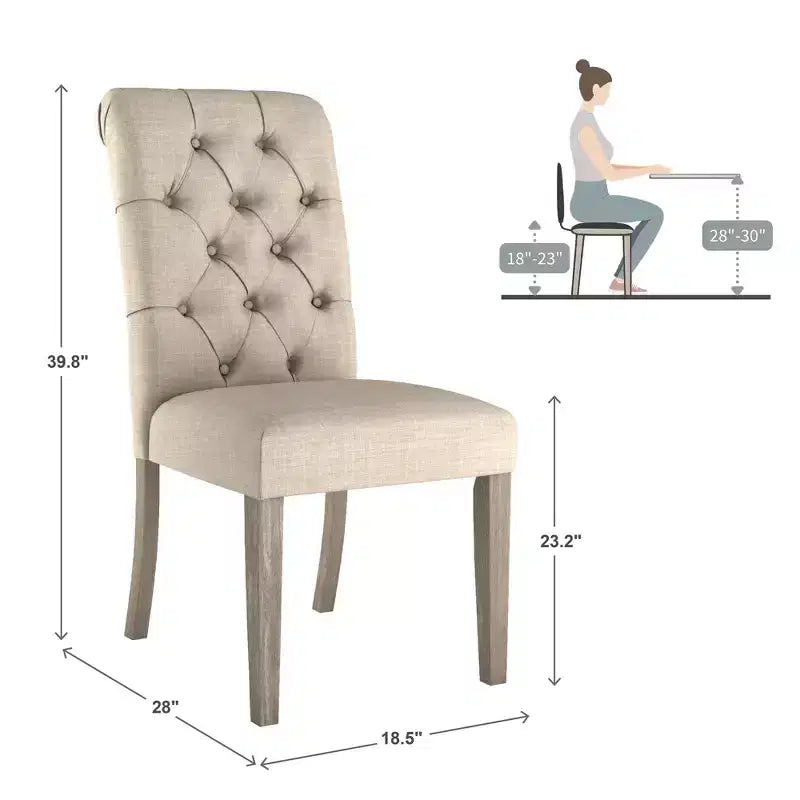 Chaises Parsons Gramercy à dossier roulé et touffeté (lot de 2) - iNSPIREQ