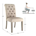 Chaises Parsons Gramercy à dossier roulé et touffeté (lot de 2) - iNSPIREQ