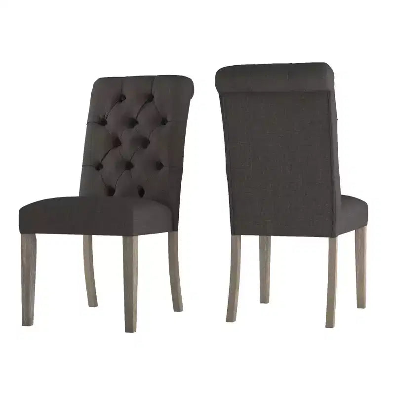 Chaises Parsons Gramercy à dossier roulé et touffeté (lot de 2) - iNSPIREQ