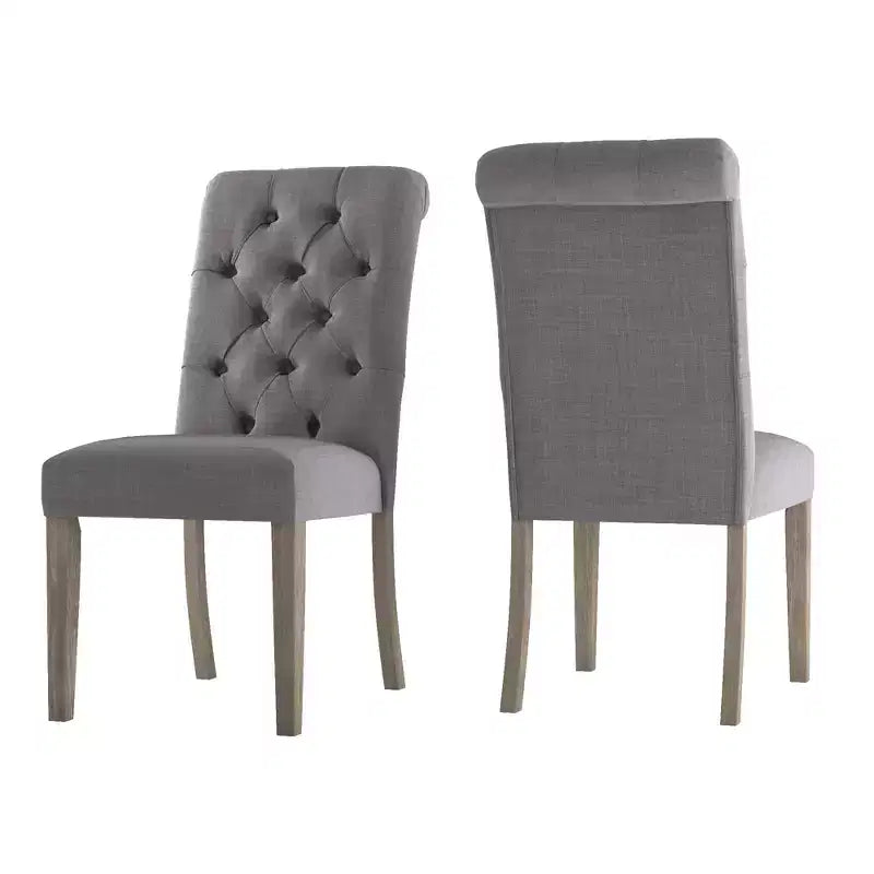 Chaises Parsons Gramercy à dossier roulé et touffeté (lot de 2) - iNSPIREQ