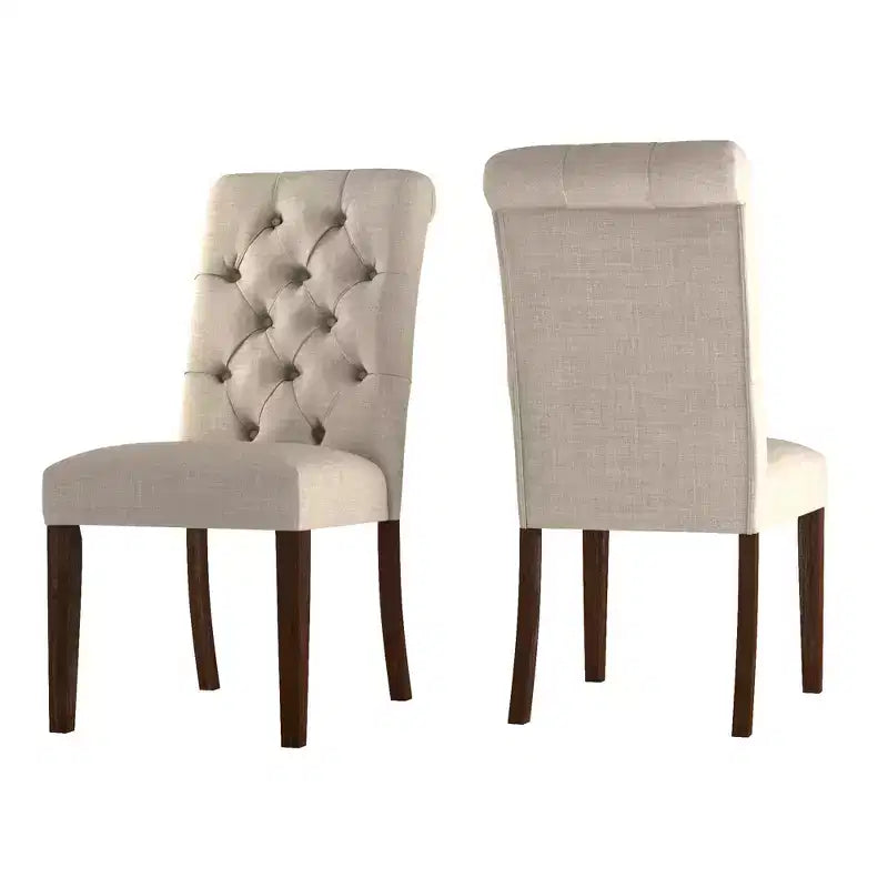 Chaises Parsons Gramercy à dossier roulé et touffeté (lot de 2) - iNSPIREQ