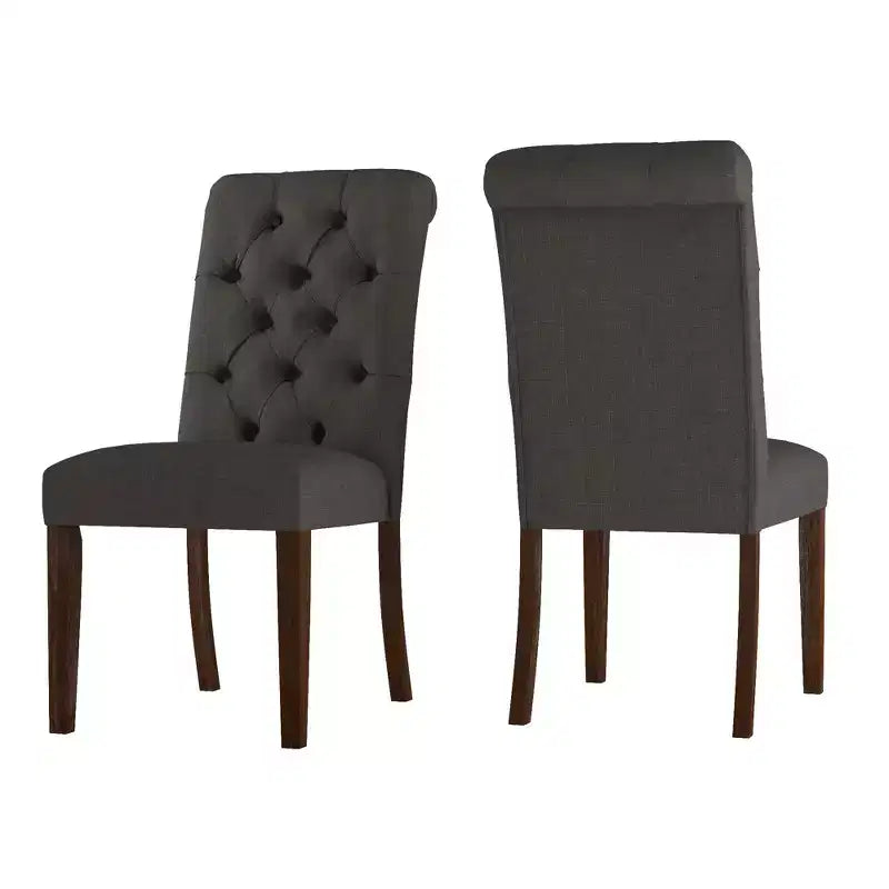Chaises Parsons Gramercy à dossier roulé et touffeté (lot de 2) - iNSPIREQ