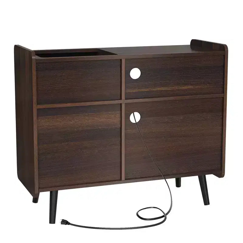 Meuble pour tourne-disque GDLF, meuble platine vinyle avec rangement pour disques, peut contenir jusqu'à 350 albums