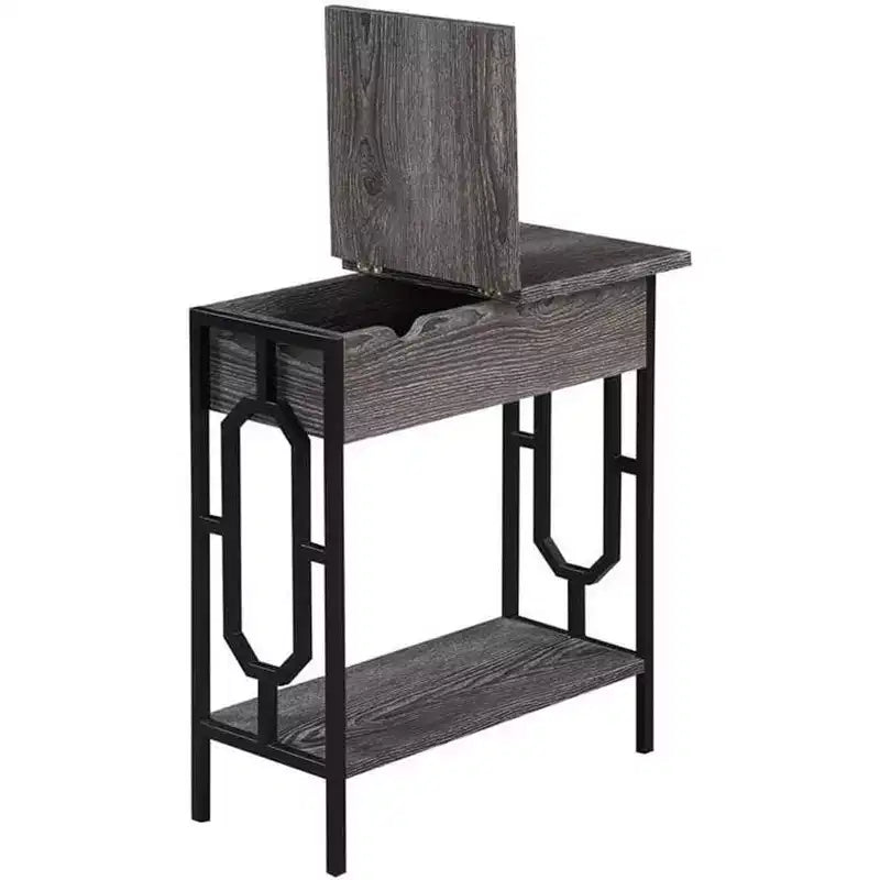 Table d'appoint rectangulaire en métal HomeStock 1 pièce