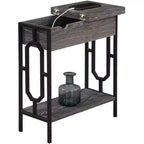 Table d'appoint rectangulaire en métal HomeStock 1 pièce