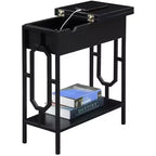 Table d'appoint rectangulaire en métal HomeStock 1 pièce