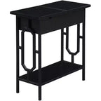 Table d'appoint rectangulaire en métal HomeStock 1 pièce
