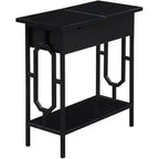 Table d'appoint rectangulaire en métal HomeStock 1 pièce