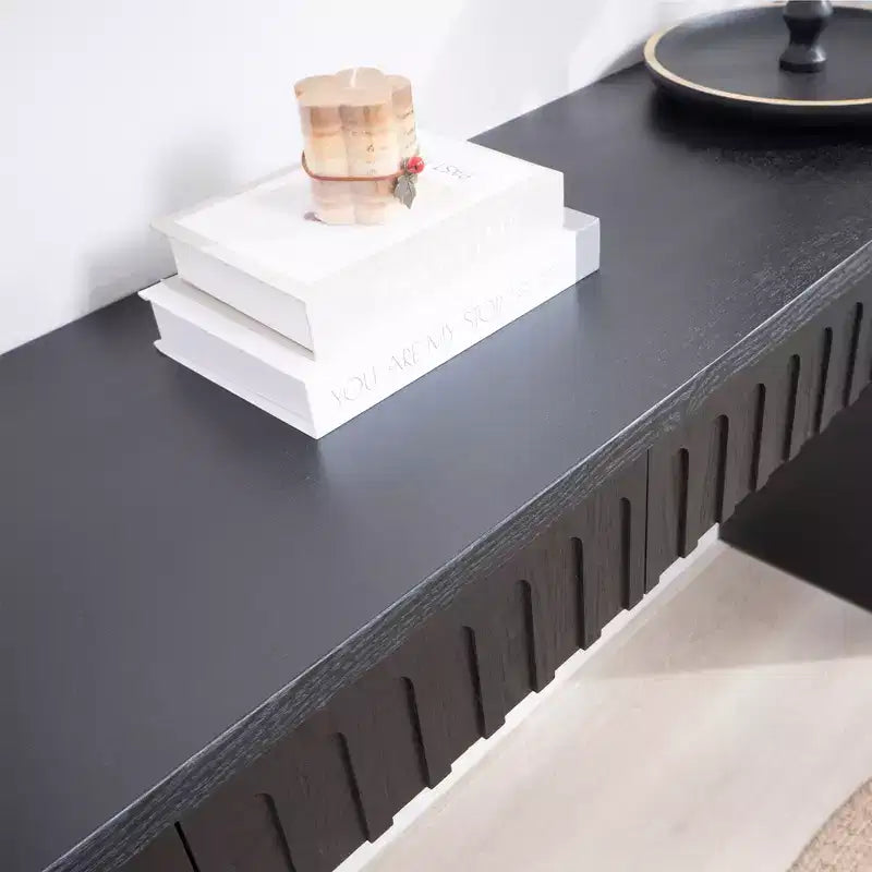 Console en bois moderne GDFStudio Camden de 59,2 pouces avec 4 tiroirs