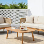 Table Basse Pliante en Bois COZONY avec Pieds Pliables, Bureau Bas pour Petits Espaces