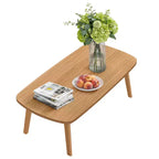 Table Basse Pliante en Bois COZONY avec Pieds Pliables, Bureau Bas pour Petits Espaces