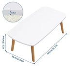 Table Basse Pliante en Bois COZONY avec Pieds Pliables, Bureau Bas pour Petits Espaces