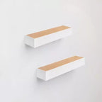 NAYSAYE Étagères Flottantes Murales en Bois avec Supports Invisibles pour Salle de Bain Chambre Salon Cuisine, Multicolore